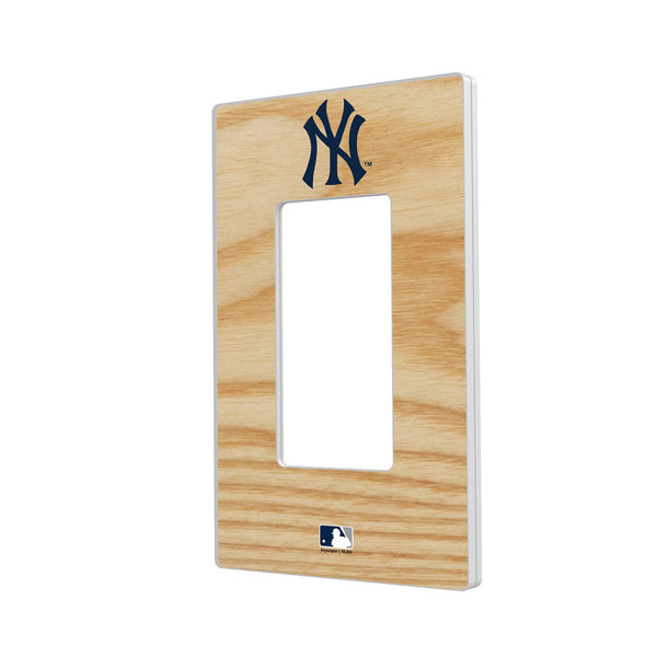 New York Yankees Baseball Bat Hidden-Screw Light Switch Plate