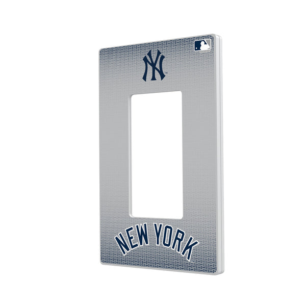 New York Yankees Linen Hidden-Screw Light Switch Plate