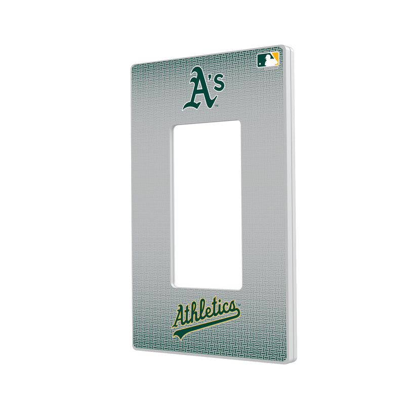 Oakland Athletics Linen Hidden-Screw Light Switch Plate