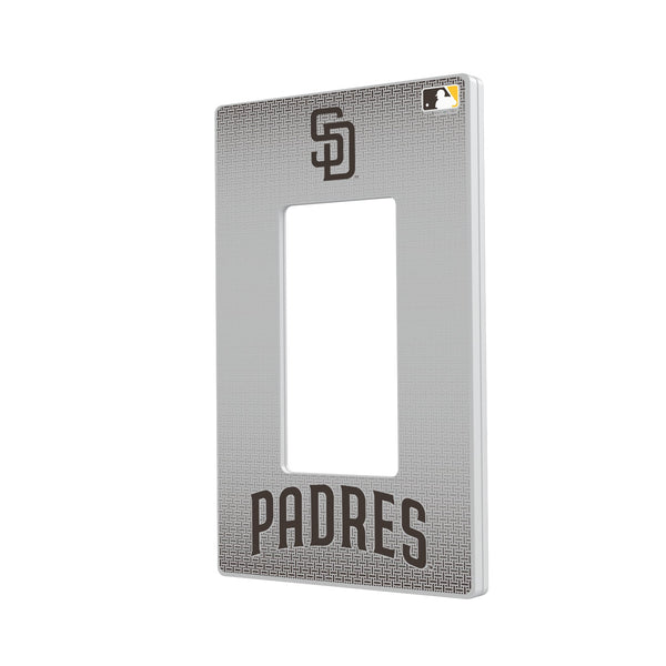 San Diego Padres Linen Hidden-Screw Light Switch Plate