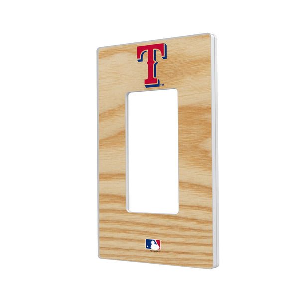 Texas Rangers Baseball Bat Hidden-Screw Light Switch Plate