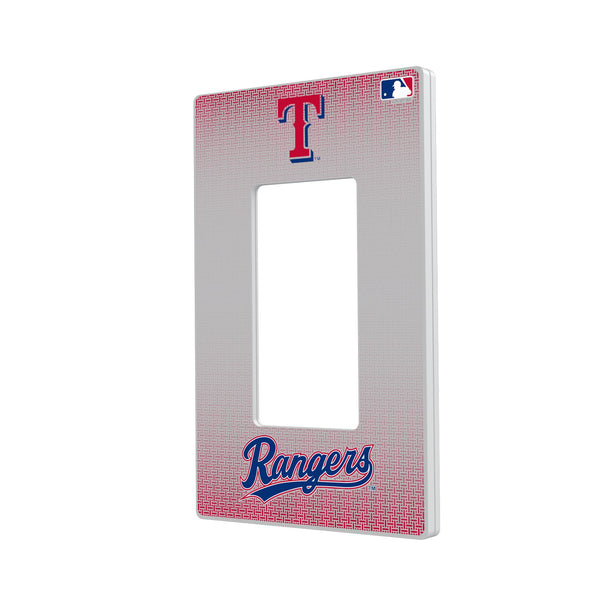 Texas Rangers Linen Hidden-Screw Light Switch Plate