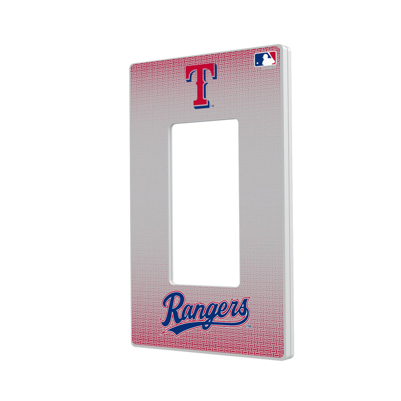 Texas Rangers Linen Hidden-Screw Light Switch Plate