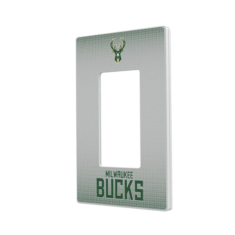 Milwaukee Bucks Linen Hidden-Screw Light Switch Plate