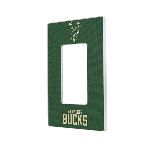 Milwaukee Bucks Solid Hidden-Screw Light Switch Plate