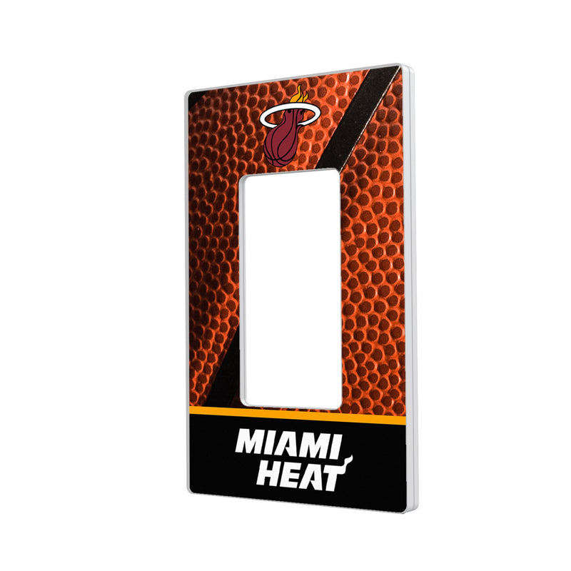 Miami Heat Basketball Hidden-Screw Light Switch Plate