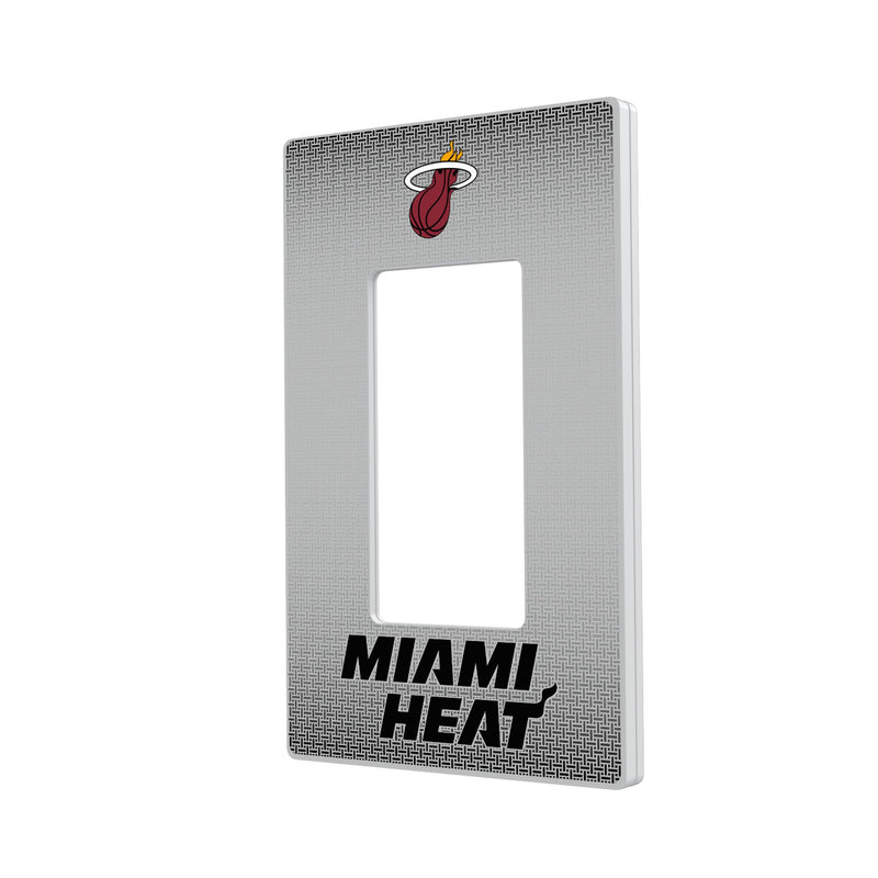 Miami Heat Linen Hidden-Screw Light Switch Plate