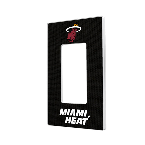 Miami Heat Solid Hidden-Screw Light Switch Plate