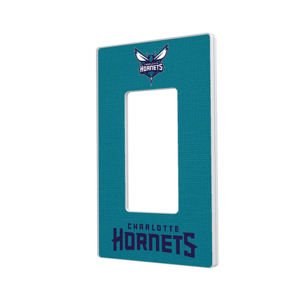 Charlotte Hornets Solid Hidden-Screw Light Switch Plate