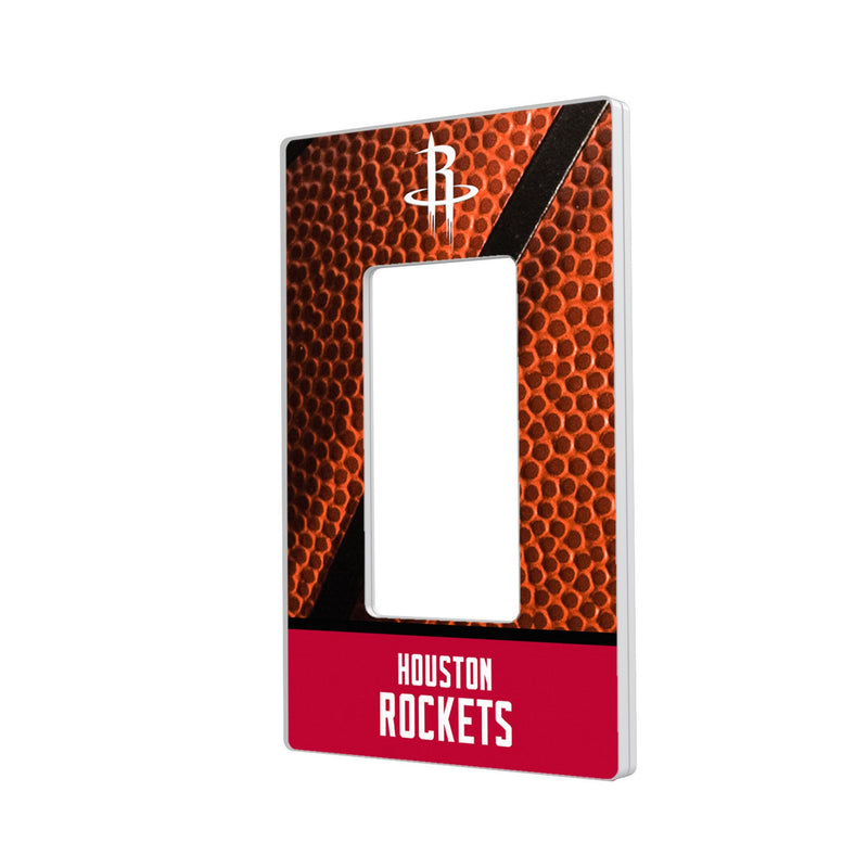 Houston Rockets Basketball Hidden-Screw Light Switch Plate