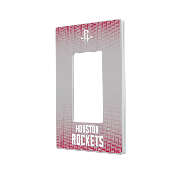 Houston Rockets Linen Hidden-Screw Light Switch Plate