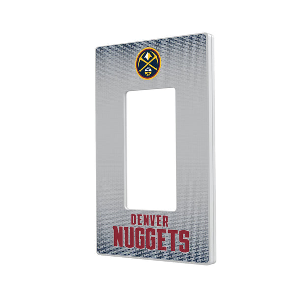 Denver Nuggets Linen Hidden-Screw Light Switch Plate