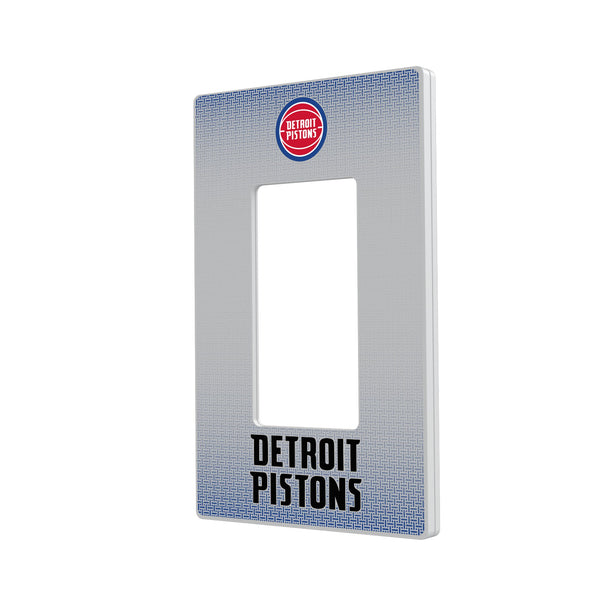 Detroit Pistons Linen Hidden-Screw Light Switch Plate