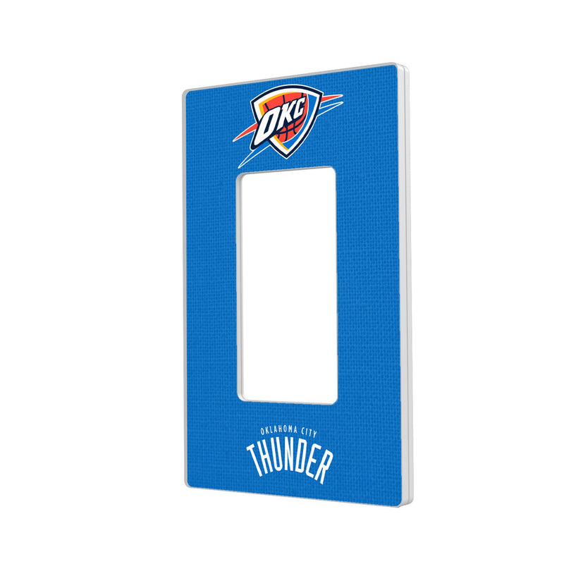 Oklahoma City Thunder Solid Hidden-Screw Light Switch Plate