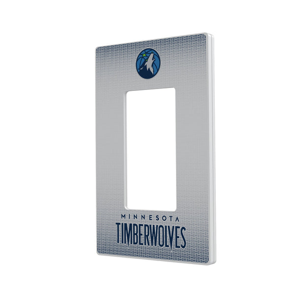 Minnesota Timberwolves Linen Hidden-Screw Light Switch Plate