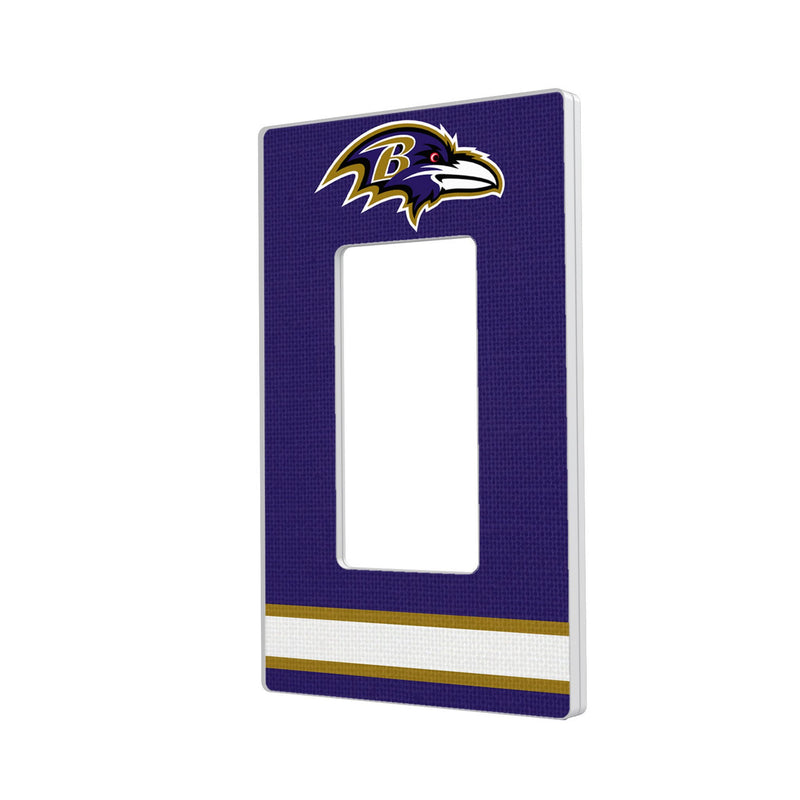 Baltimore Ravens Stripe Hidden-Screw Light Switch Plate