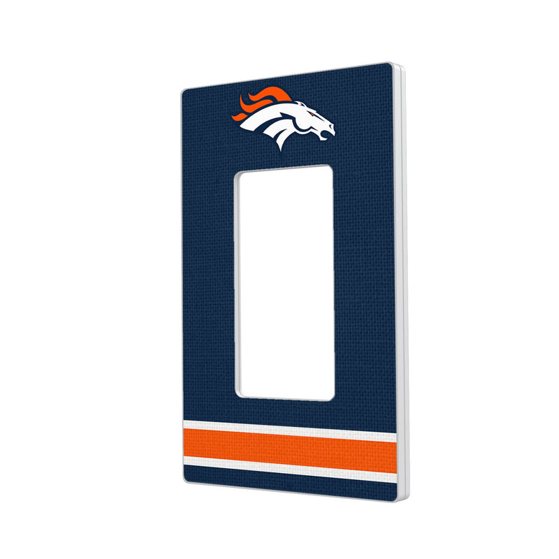 Denver Broncos Stripe Hidden-Screw Light Switch Plate