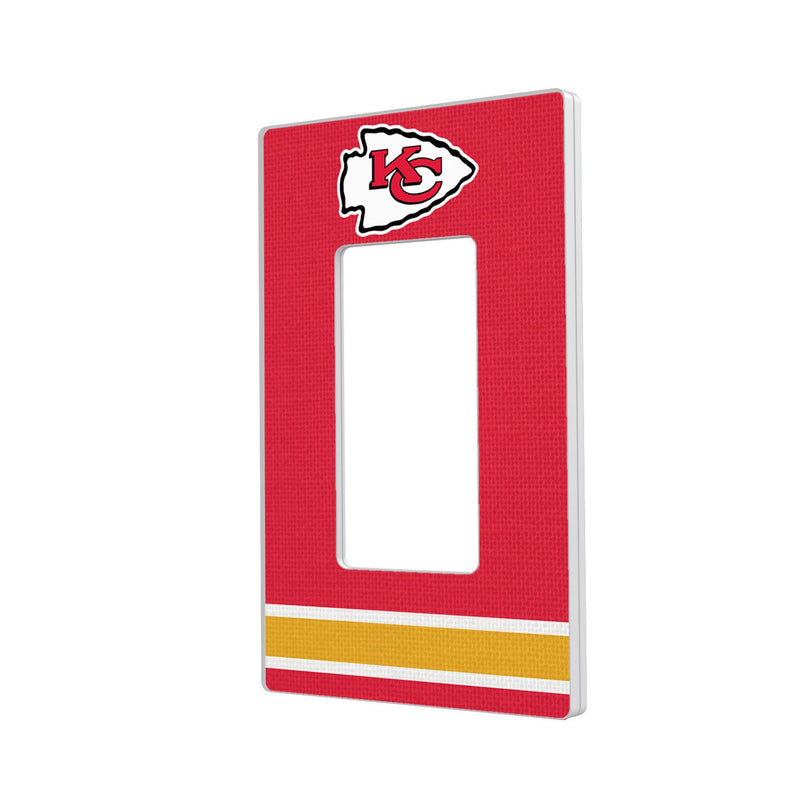 Kansas City Chiefs Stripe Hidden-Screw Light Switch Plate