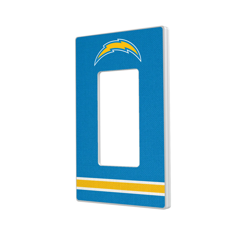 Los Angeles Chargers Stripe Hidden-Screw Light Switch Plate