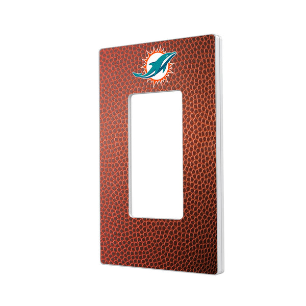 Miami Dolphins Football Hidden-Screw Light Switch Plate