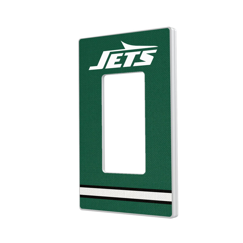 New York Jets Stripe Hidden-Screw Light Switch Plate