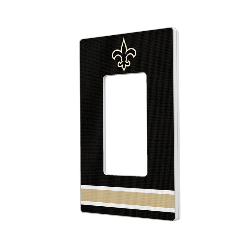 New Orleans Saints Stripe Hidden-Screw Light Switch Plate