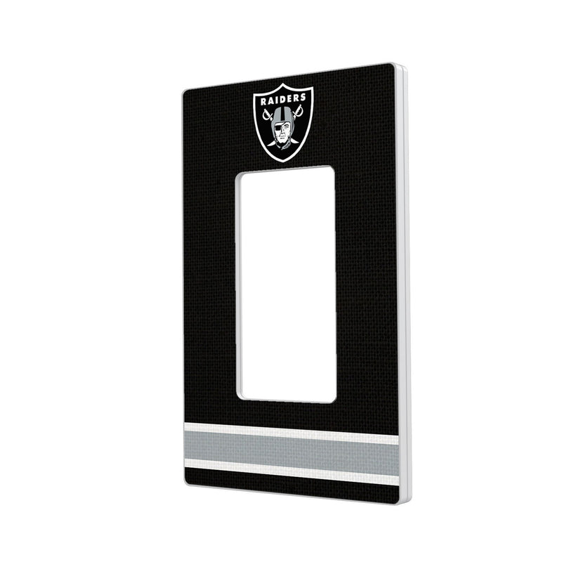 Las Vegas Raiders Stripe Hidden-Screw Light Switch Plate