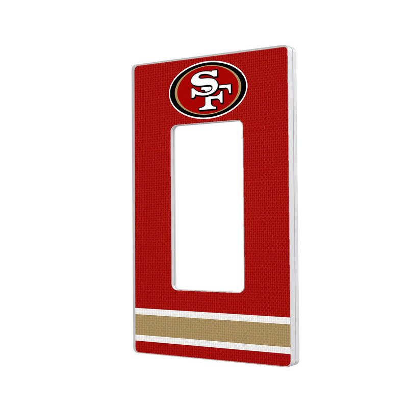 San Francisco 49ers Stripe Hidden-Screw Light Switch Plate