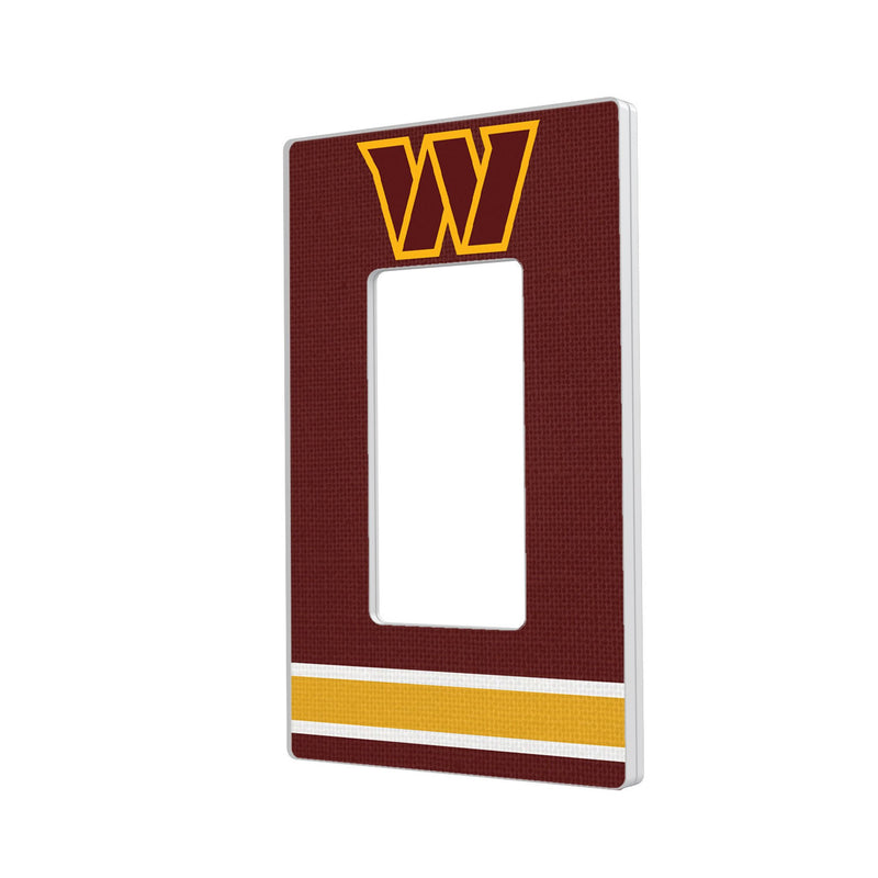 Washington Commanders Stripe Hidden-Screw Light Switch Plate