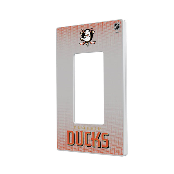 Anaheim Ducks Linen Hidden-Screw Light Switch Plate