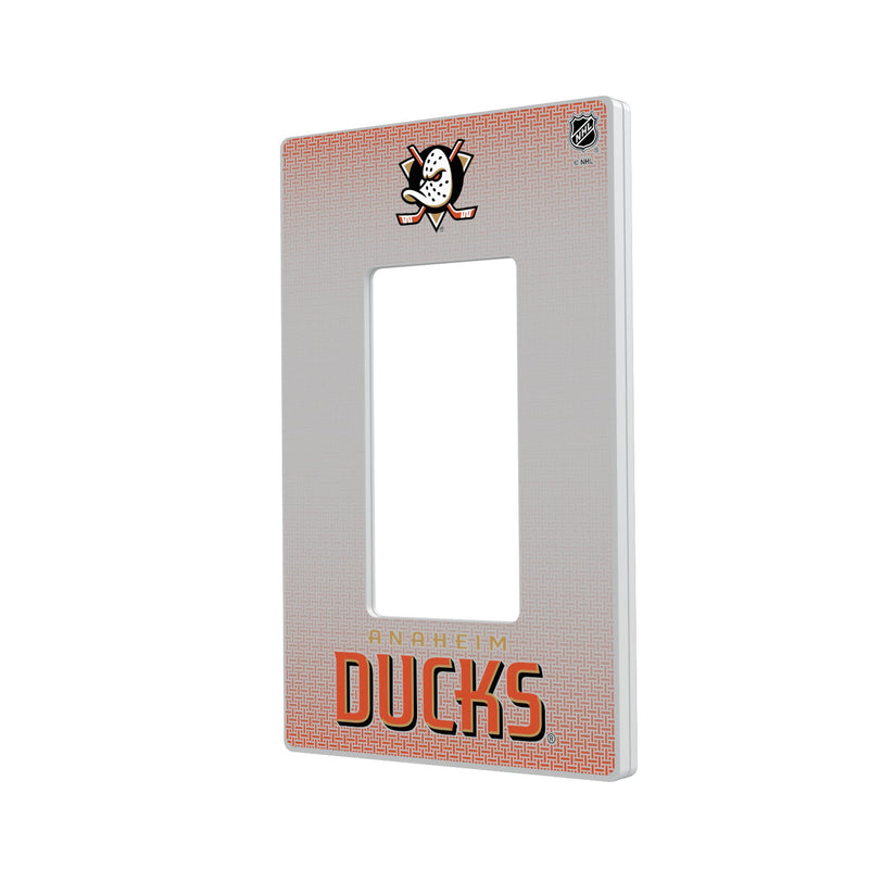 Anaheim Ducks Linen Hidden-Screw Light Switch Plate