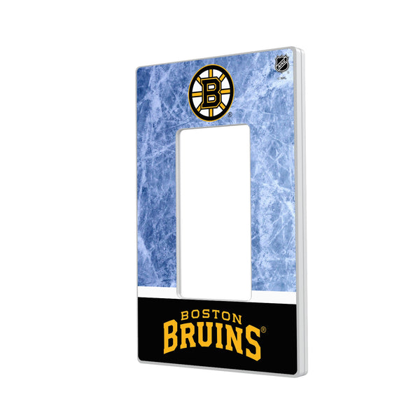 Boston Bruins Ice Wordmark Hidden-Screw Light Switch Plate