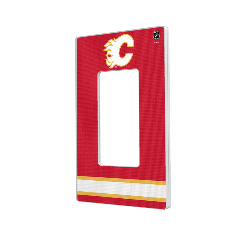 Calgary Flames Stripe Hidden-Screw Light Switch Plate