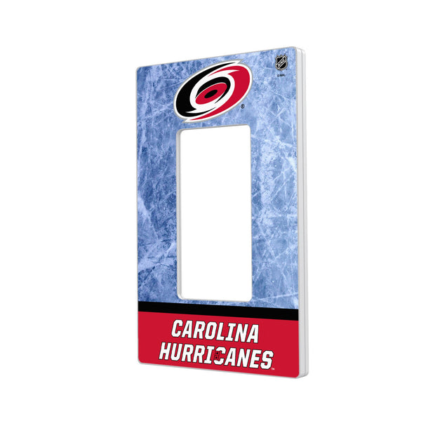 Carolina Hurricanes Ice Wordmark Hidden-Screw Light Switch Plate