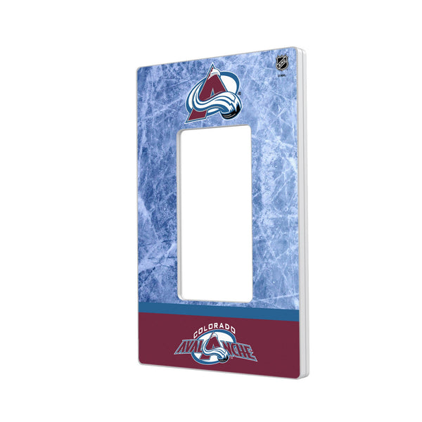 Colorado Avalanche Ice Wordmark Hidden-Screw Light Switch Plate