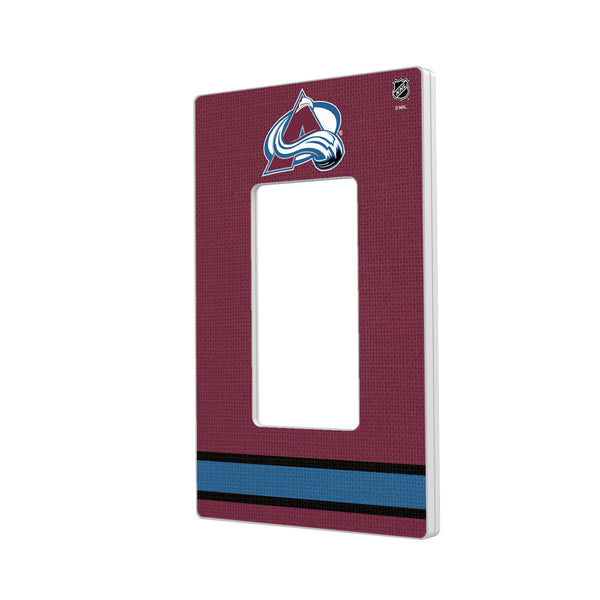 Colorado Avalanche Stripe Hidden-Screw Light Switch Plate