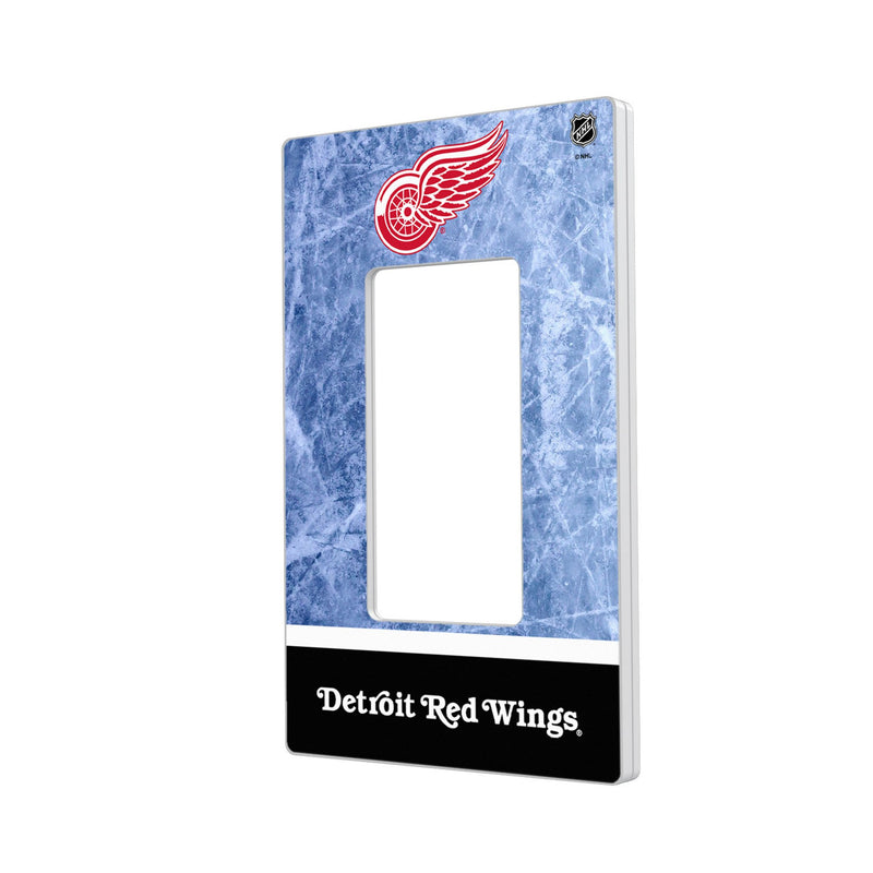 Detroit Red Wings Ice Wordmark Hidden-Screw Light Switch Plate