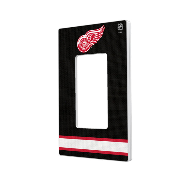 Detroit Red Wings Stripe Hidden-Screw Light Switch Plate