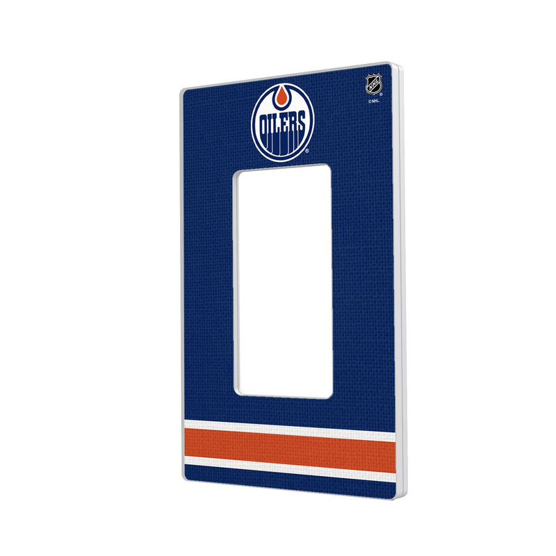 Edmonton Oilers Stripe Hidden-Screw Light Switch Plate