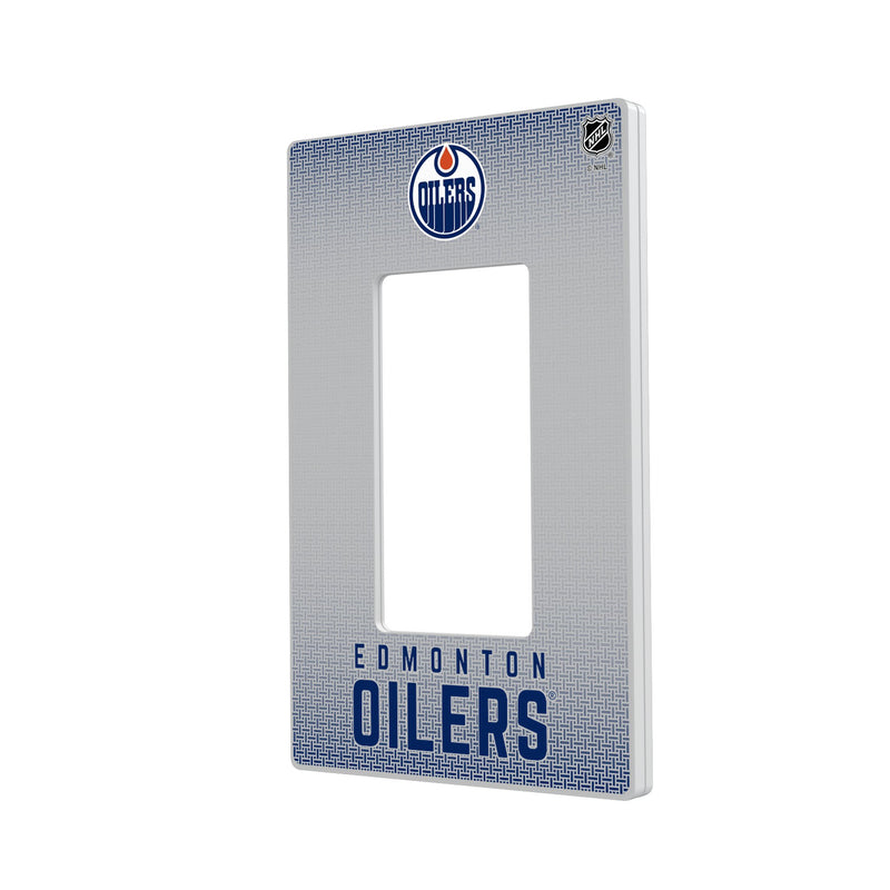 Edmonton Oilers Linen Hidden-Screw Light Switch Plate