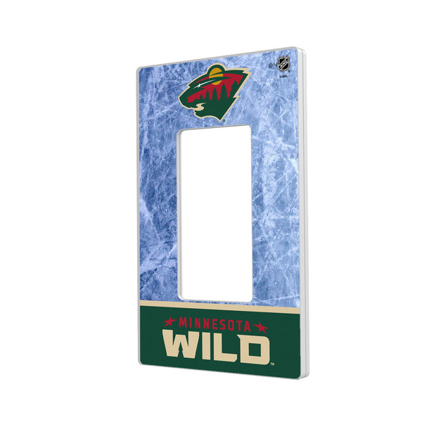 Minnesota Wild Ice Wordmark Hidden-Screw Light Switch Plate