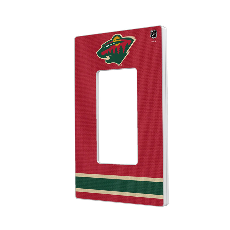 Minnesota Wild Stripe Hidden-Screw Light Switch Plate