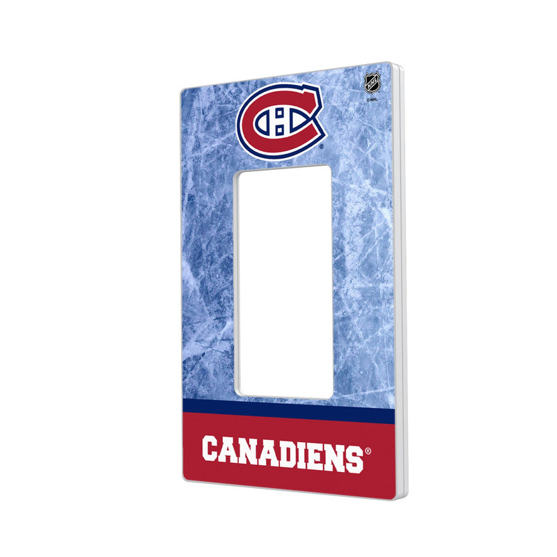 Montreal Canadiens Ice Wordmark Hidden-Screw Light Switch Plate