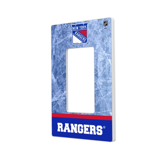 New York Rangers Ice Wordmark Hidden-Screw Light Switch Plate