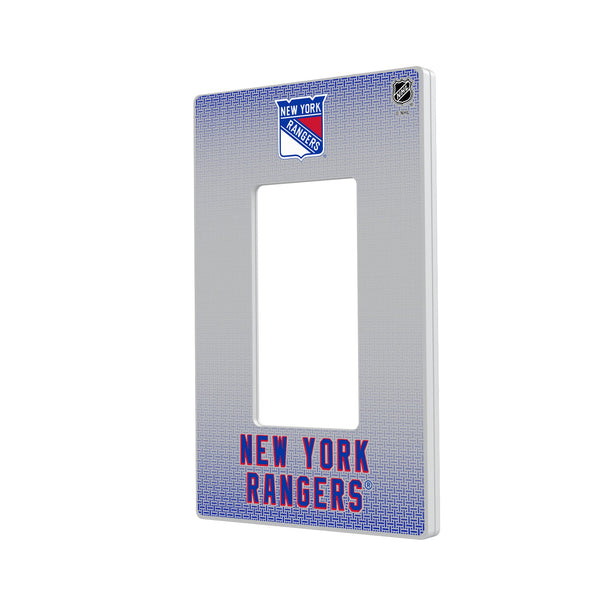 New York Rangers Linen Hidden-Screw Light Switch Plate