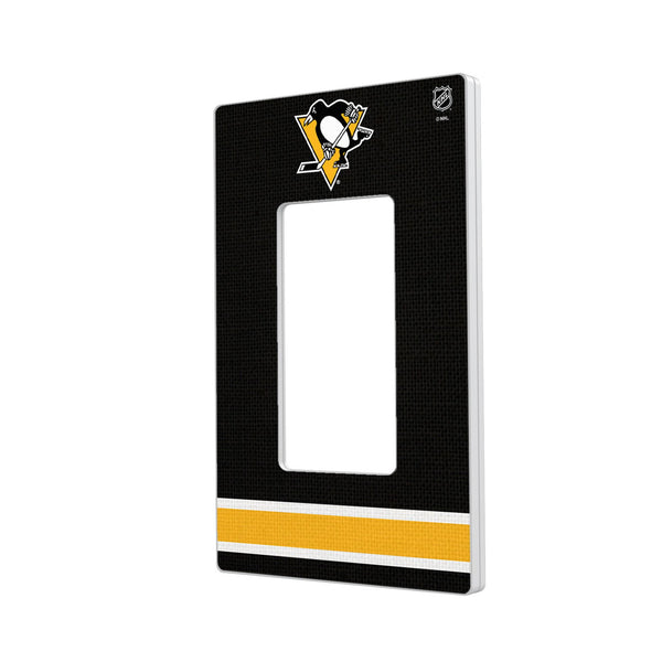 Pittsburgh Penguins Stripe Hidden-Screw Light Switch Plate