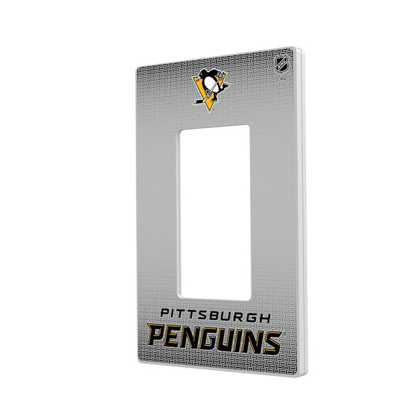 Pittsburgh Penguins Linen Hidden-Screw Light Switch Plate