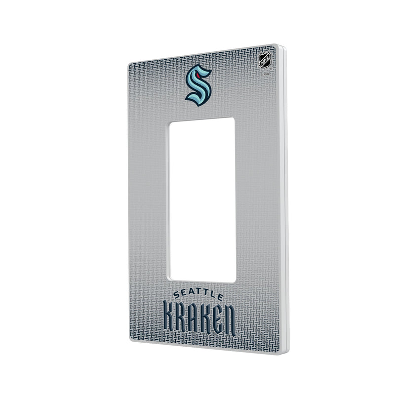 Seattle Kraken Linen Hidden-Screw Light Switch Plate