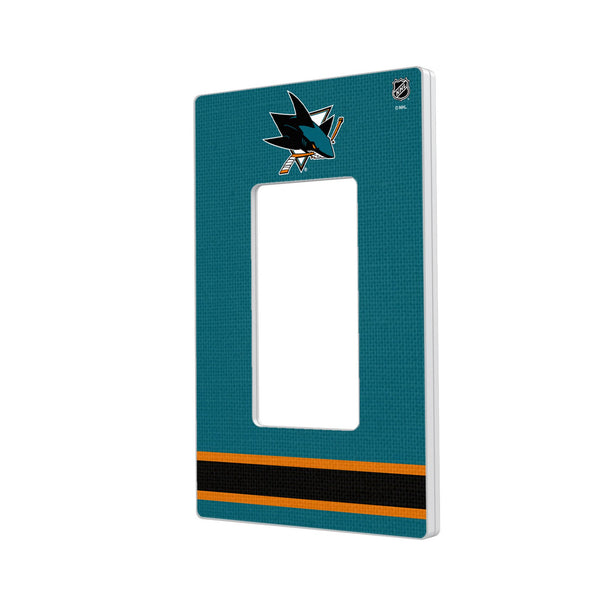 San Jose Sharks Stripe Hidden-Screw Light Switch Plate