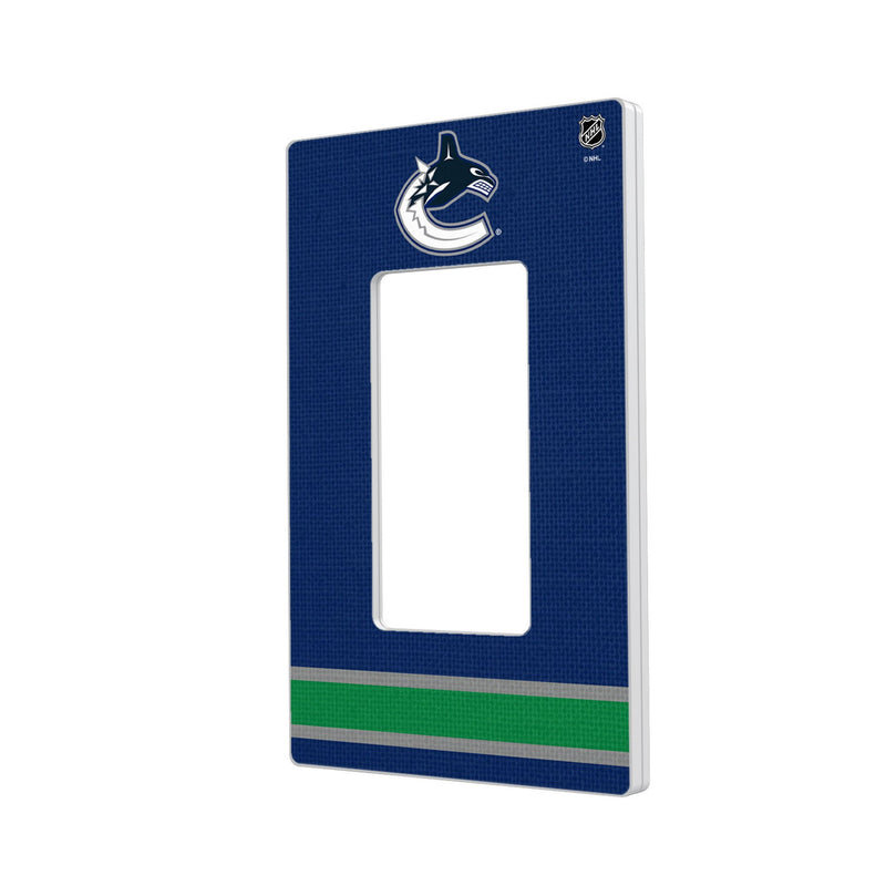 Vancouver Canucks Stripe Hidden-Screw Light Switch Plate